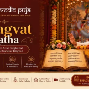 Bhagwat Katha with sacred Hindu scripture recitation and spiritual discourse