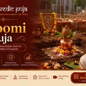 Bhumi Pujan ceremony with sacred rituals for land worship and auspicious beginnings