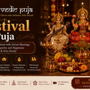 Festival Puja with sacred Hindu rituals, offerings, and traditional ceremonies