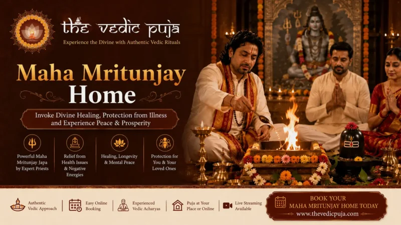 Maha Mrityunjaya Homa at home with sacred Vedic rituals for health, protection, and peace