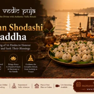 Mahashodashi Shradha ritual with offerings and sacred Hindu ceremony for ancestors